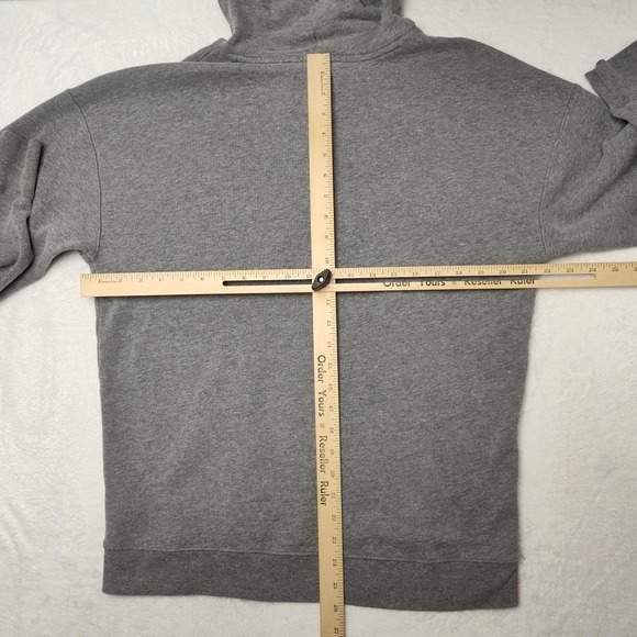 Abercrombie & Fitch Hoodie Mens Large Gray Soft A&F Fleece Pullover Relaxed Fit - Picture 7 of 9